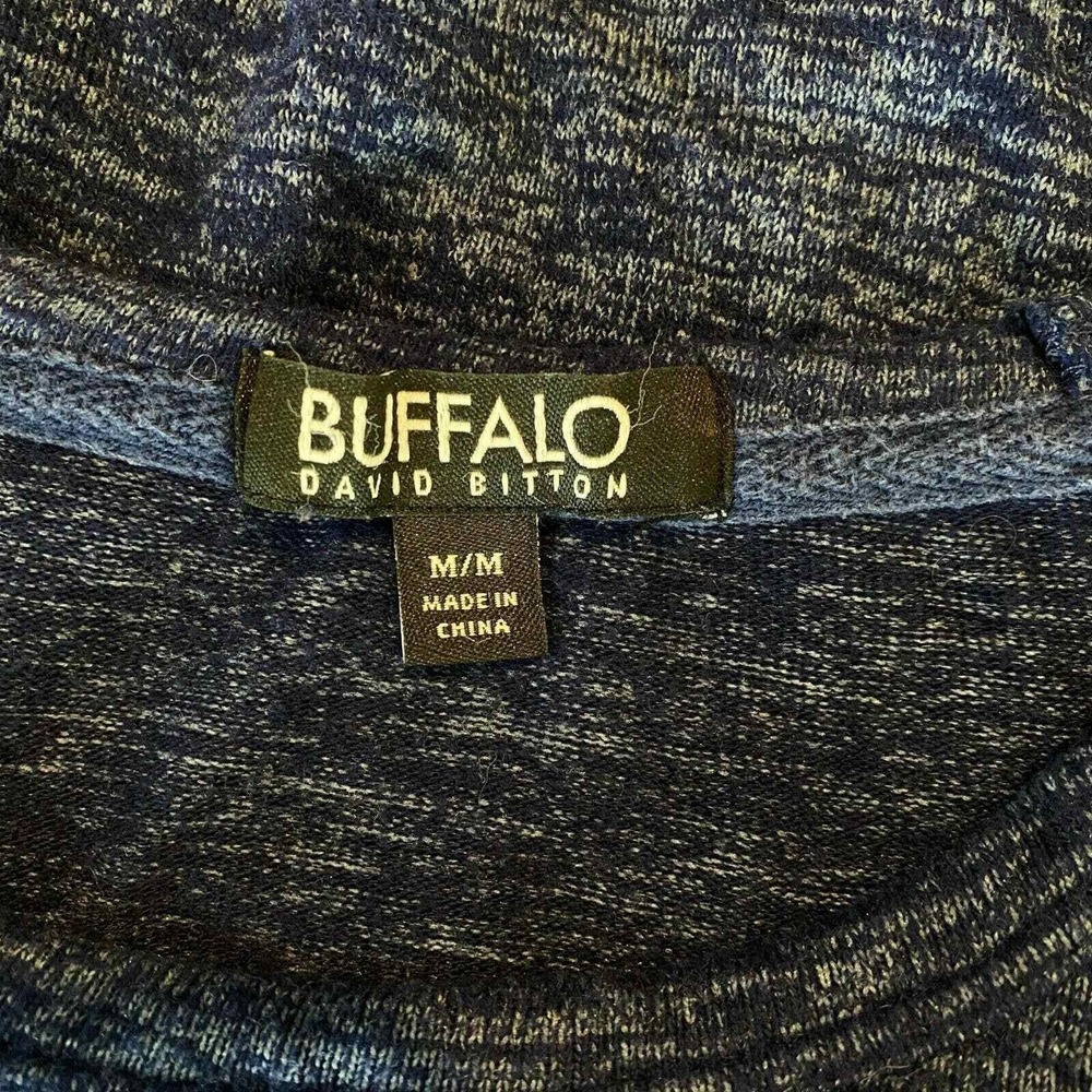 Buffalo David Bitton Sweater Mens Medium Blue Long‎ Sleeve Medium Weight - Picture 6 of 6